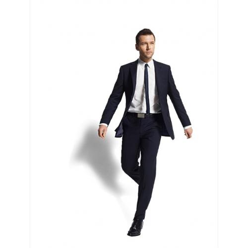 Zanetti "Giove"  Fine Line Stripe Genuine Italian 100% Wool Slim Fit Suit ZE1018